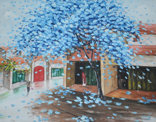 Tranh Sơn Dầu Góc Phố